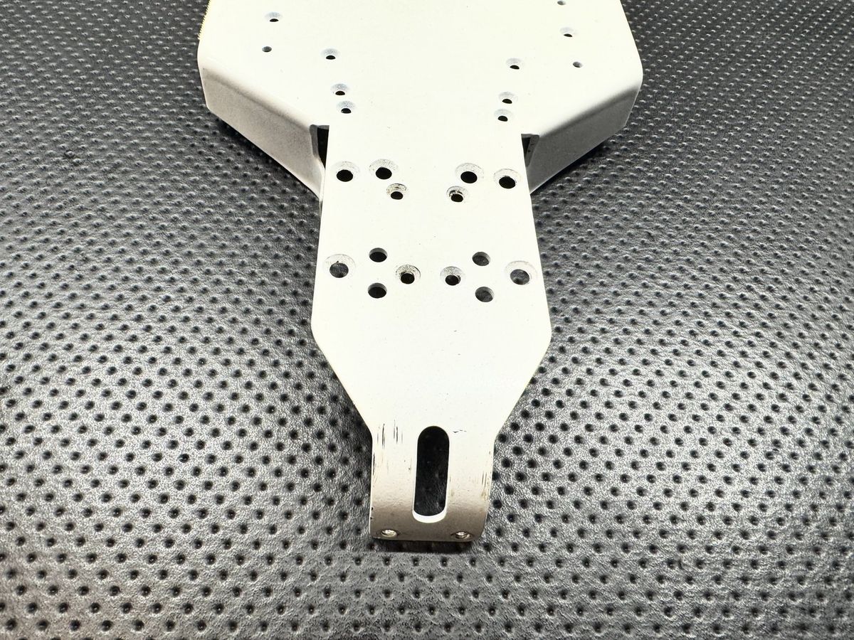 Vintage Team Associated Electrics (AE) RC10 Tub Chassis White w/ AE Nose Plate photo 3