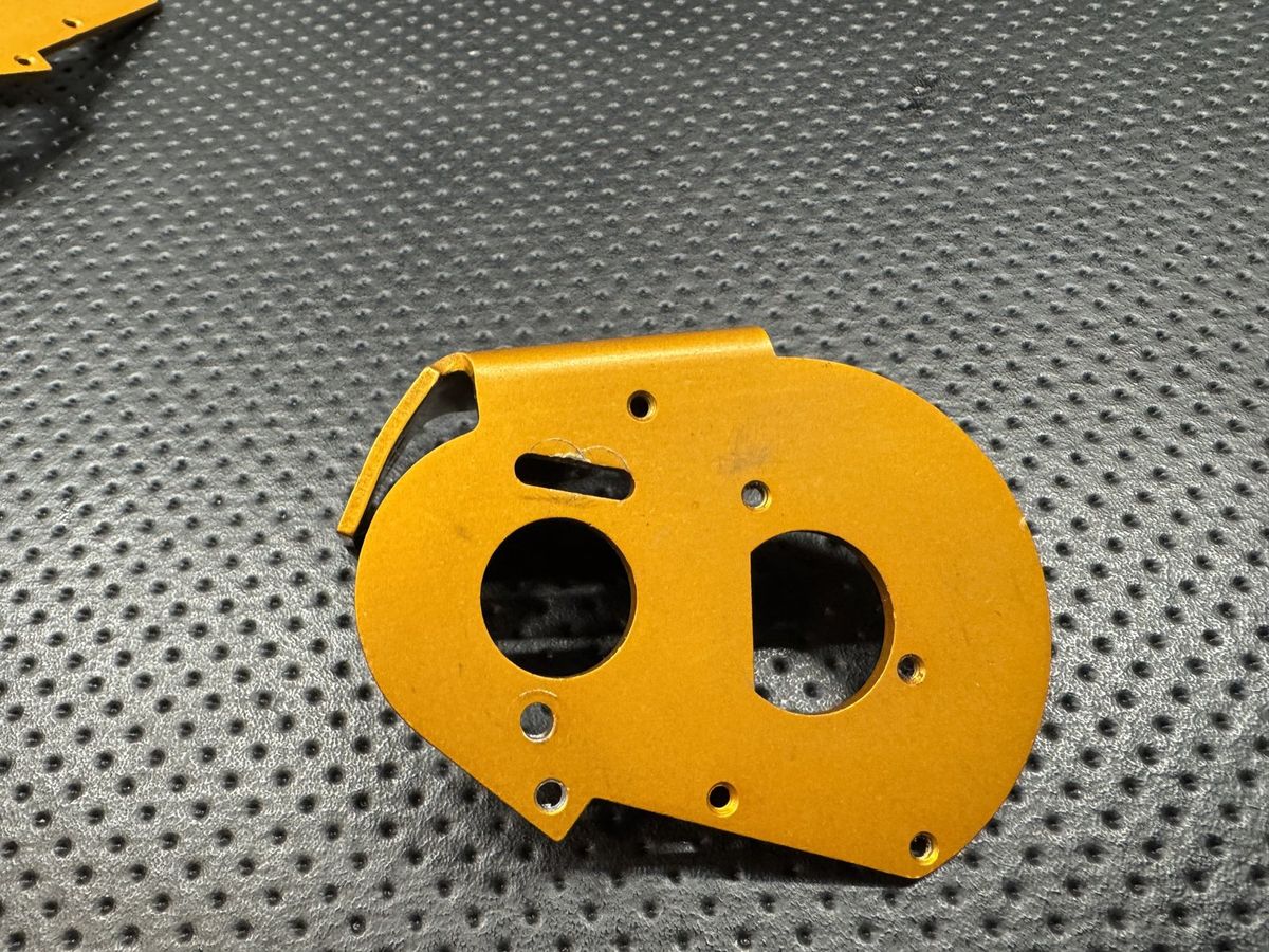 Vintage Team Associated RC10 Gold Anodized Motor Plate x2 photo 4