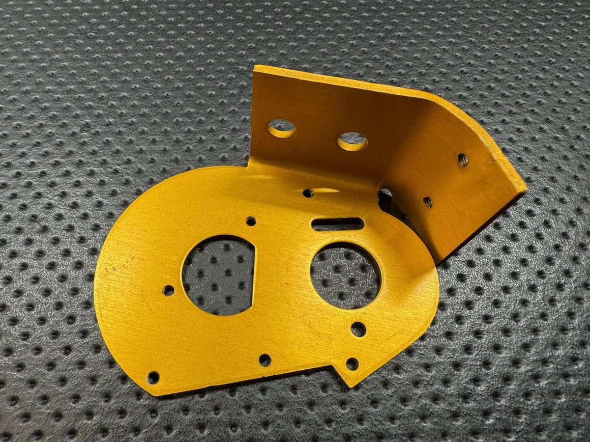 Vintage Team Associated RC10 Gold Anodized Motor Plate x2 photo 5