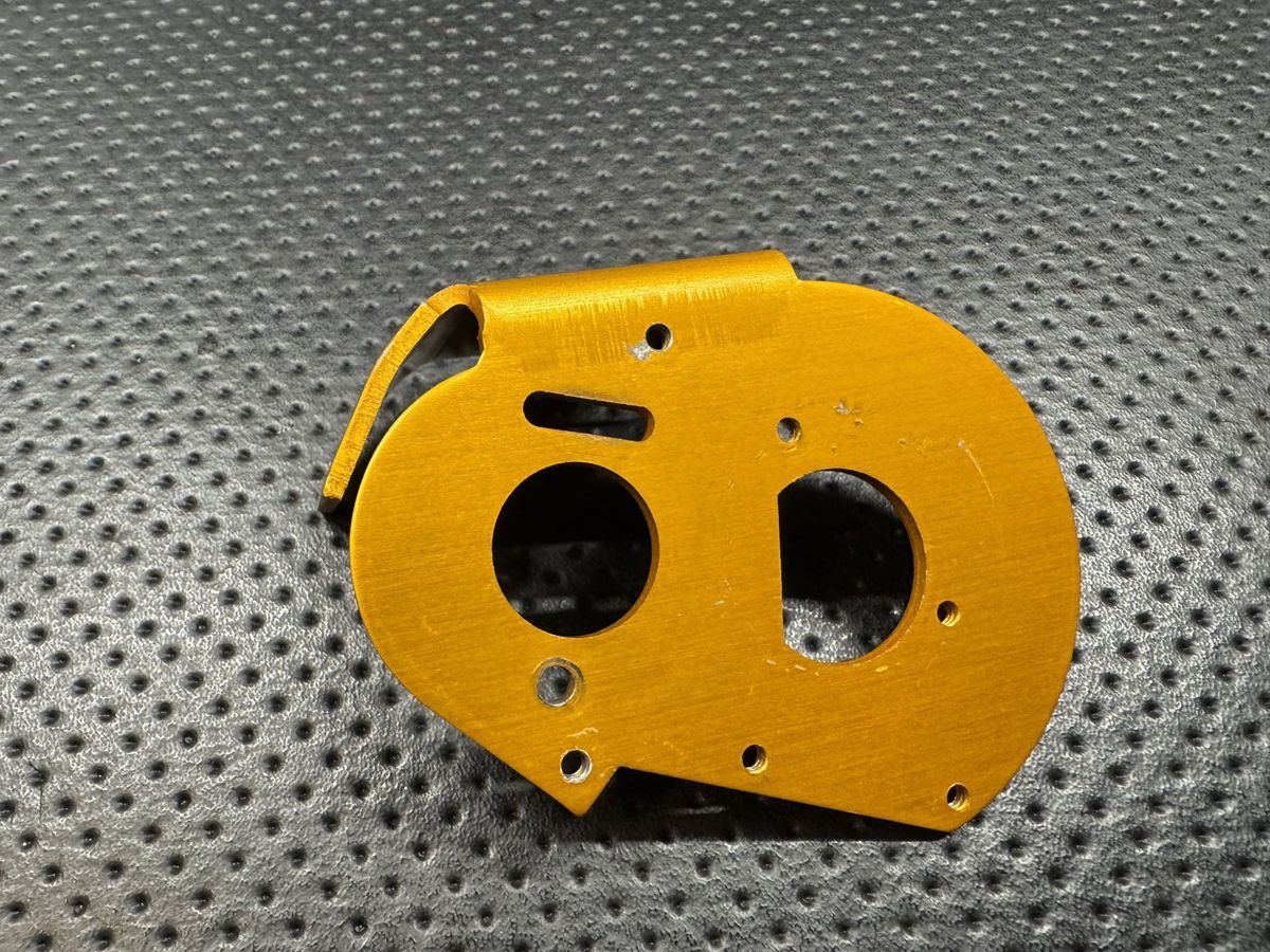 Vintage Team Associated RC10 Gold Anodized Motor Plate x2 photo 6