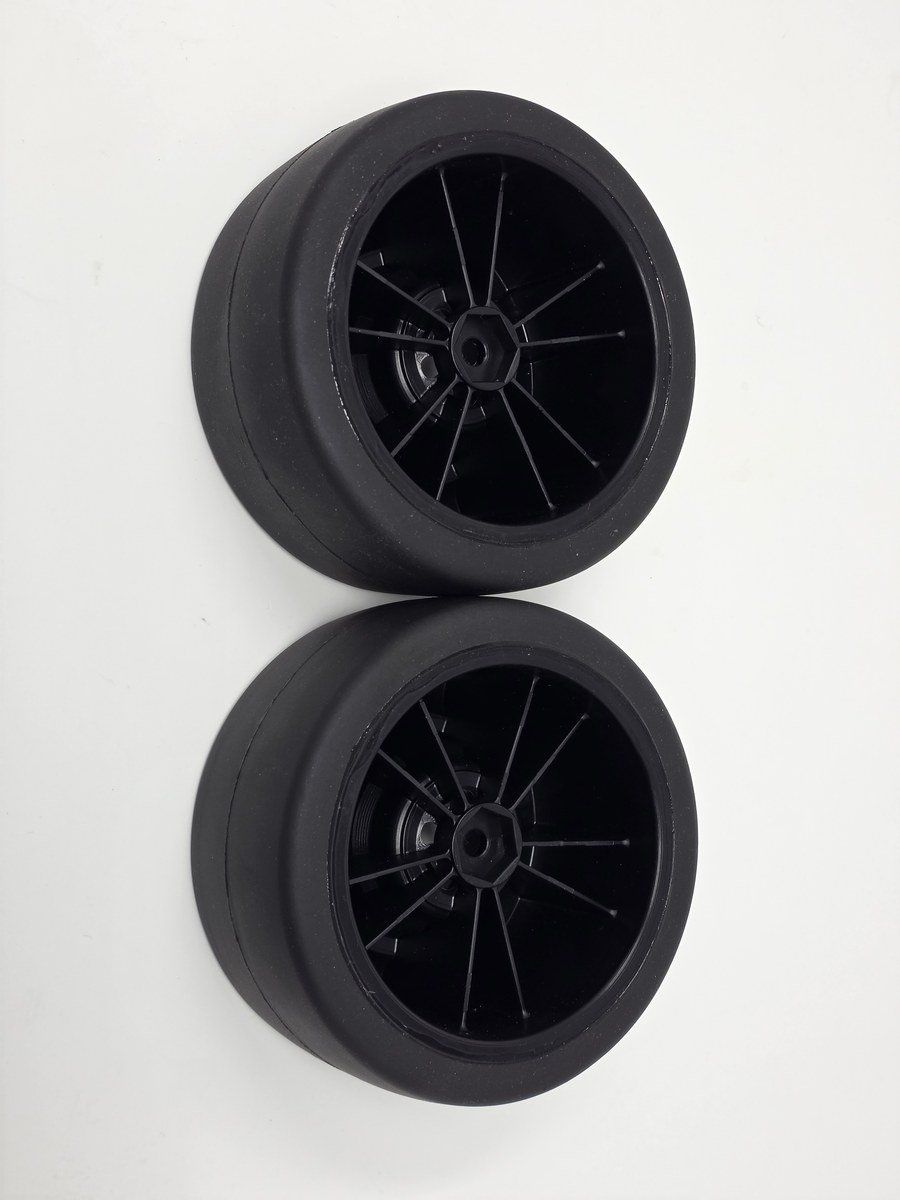 Traxxas 6973 Funny Car Rear Tires Chrome Wheels Goodyear Eagle Pre-Mounted (2) photo 4