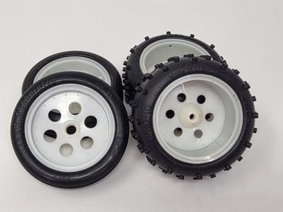 Vintage RC10 Wheels w/ Pro-Line Pro-10 Rear & Associated TQ-72 Front Tires