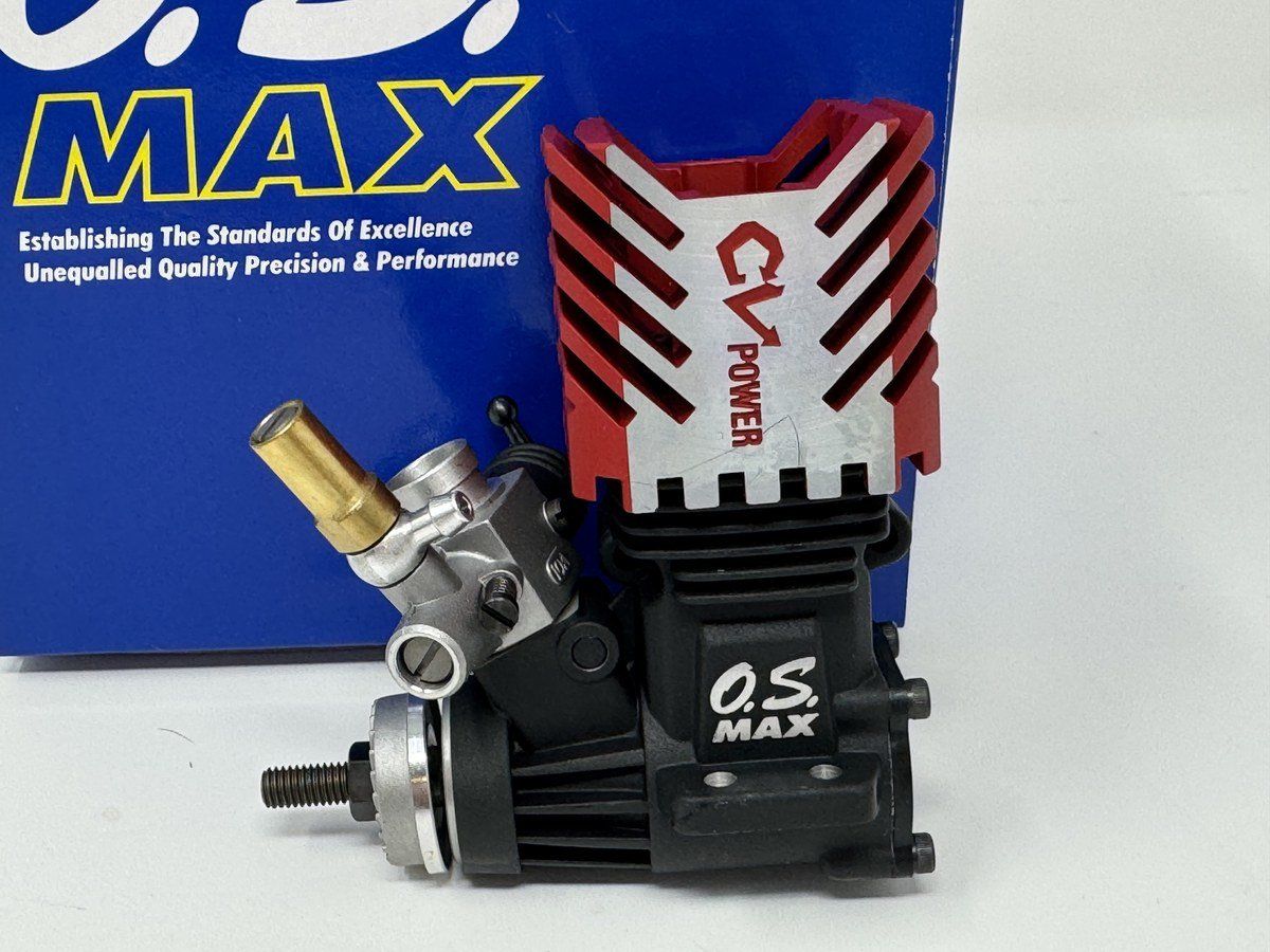 Vintage O.S. MAX 12CV Red/Gray Nitro Engine 11243 New in Box RC10GT photo 3